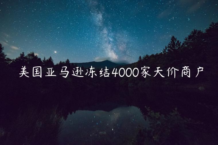 美國亞馬遜凍結(jié)4000家天價商戶